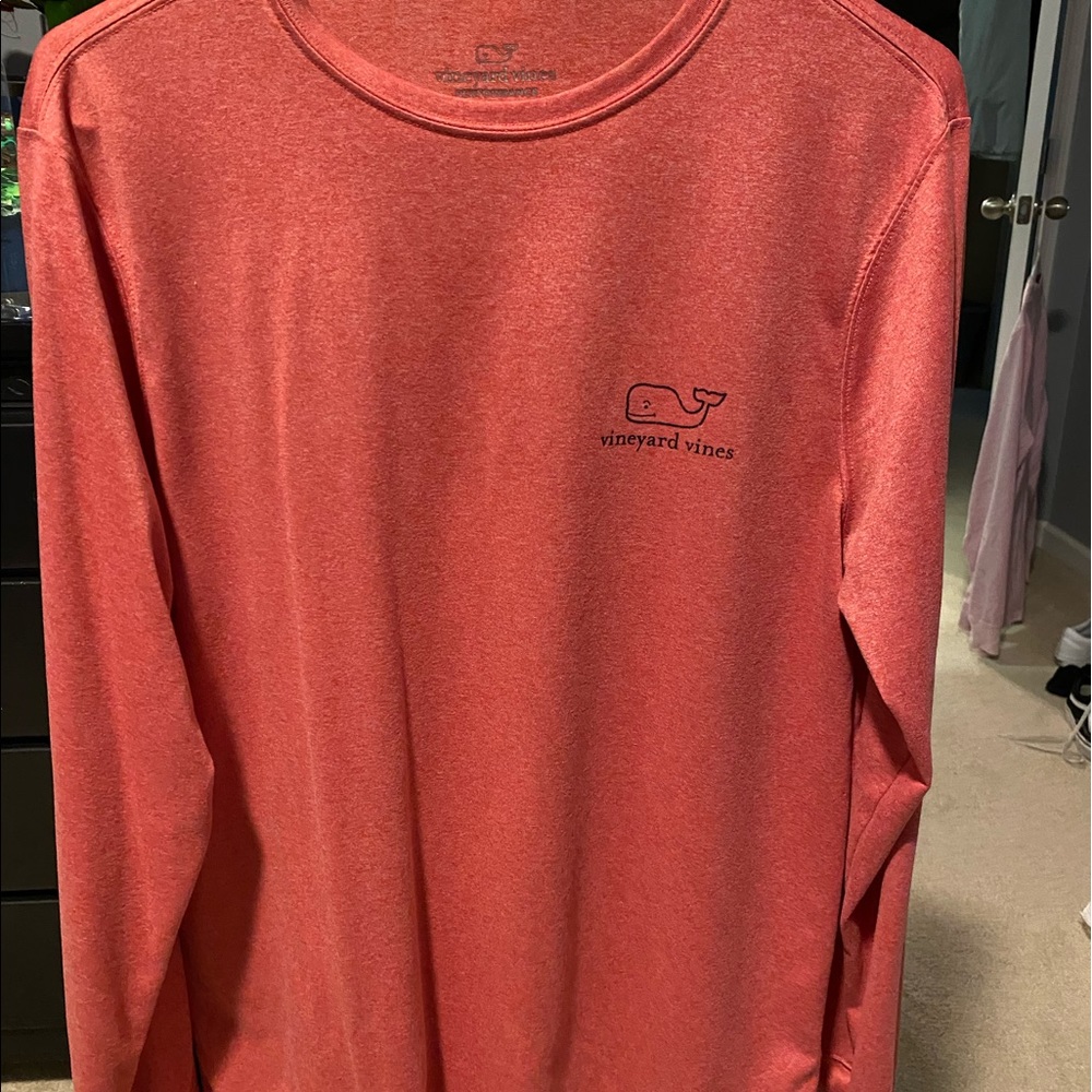 red vineyard vines performance shirt